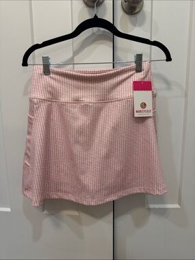 MarleyLilly Pink Striped Women's Skort - Lightweight A-Line